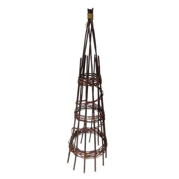 MGP 12 in. W x 48 in. H Willow Round Spiral Obelisk