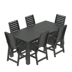 Glennville 7-Pieces Recycled Plastic Outdoor Counter Dining Set