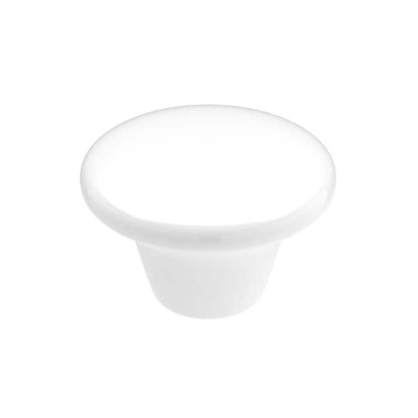 Cherbourg Collection 1-1/2 in. (38 mm) Vintage White Round Cabinet Knob