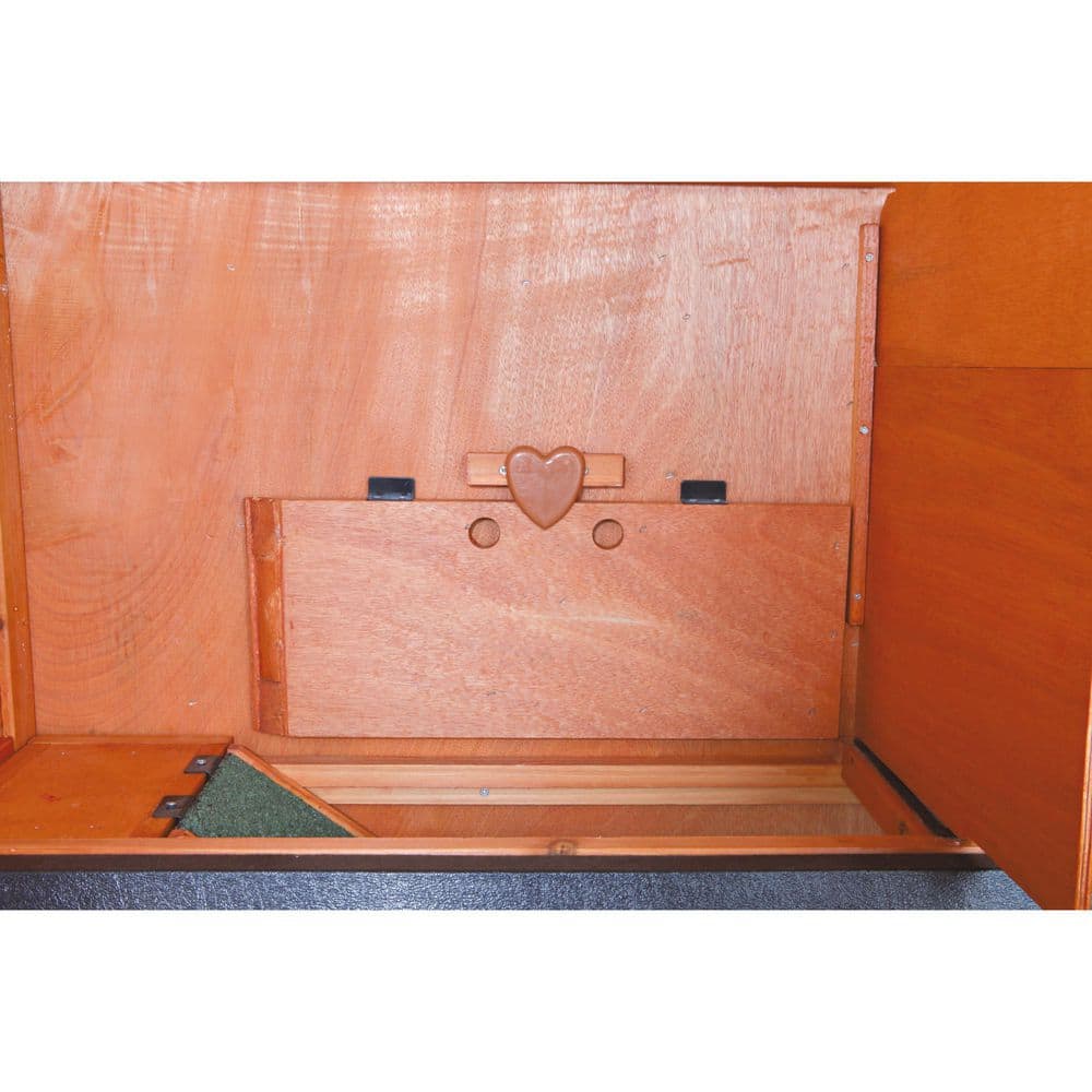 Two-Story Pine Wood Guinea Pig Hutch with Ramp