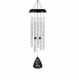 32 in. Black Silver Wind Chime