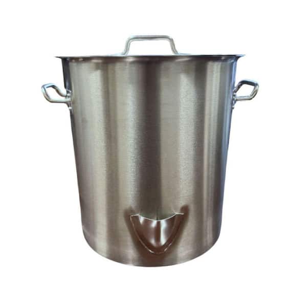 40 qt. Stainless Steel Steamer Pot with Water Fill Spout, Rack, and Divider