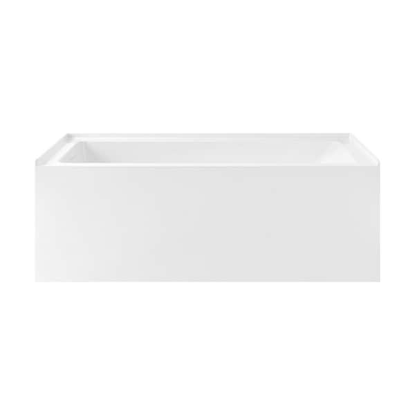 Voltaire 60 in. x 30 in. Skirted Soaking Apron Bathtub with Left Drain in Glossy White