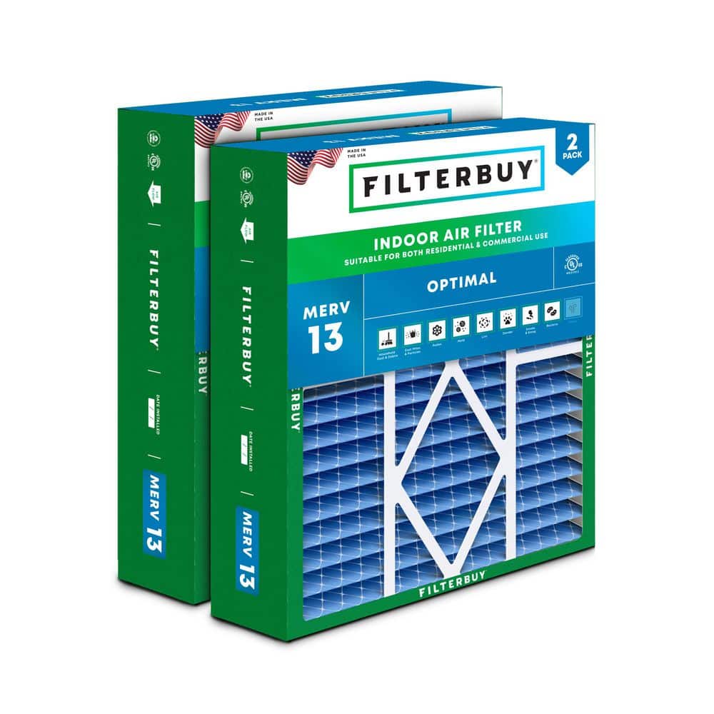 20 in. x 25 in. x 5 in. MERV 13 (FPR 10) Health Defense Pleated HVAC AC Furnace Air Filters for Amana and More (2-Pack) price history on PriceWatchPro
