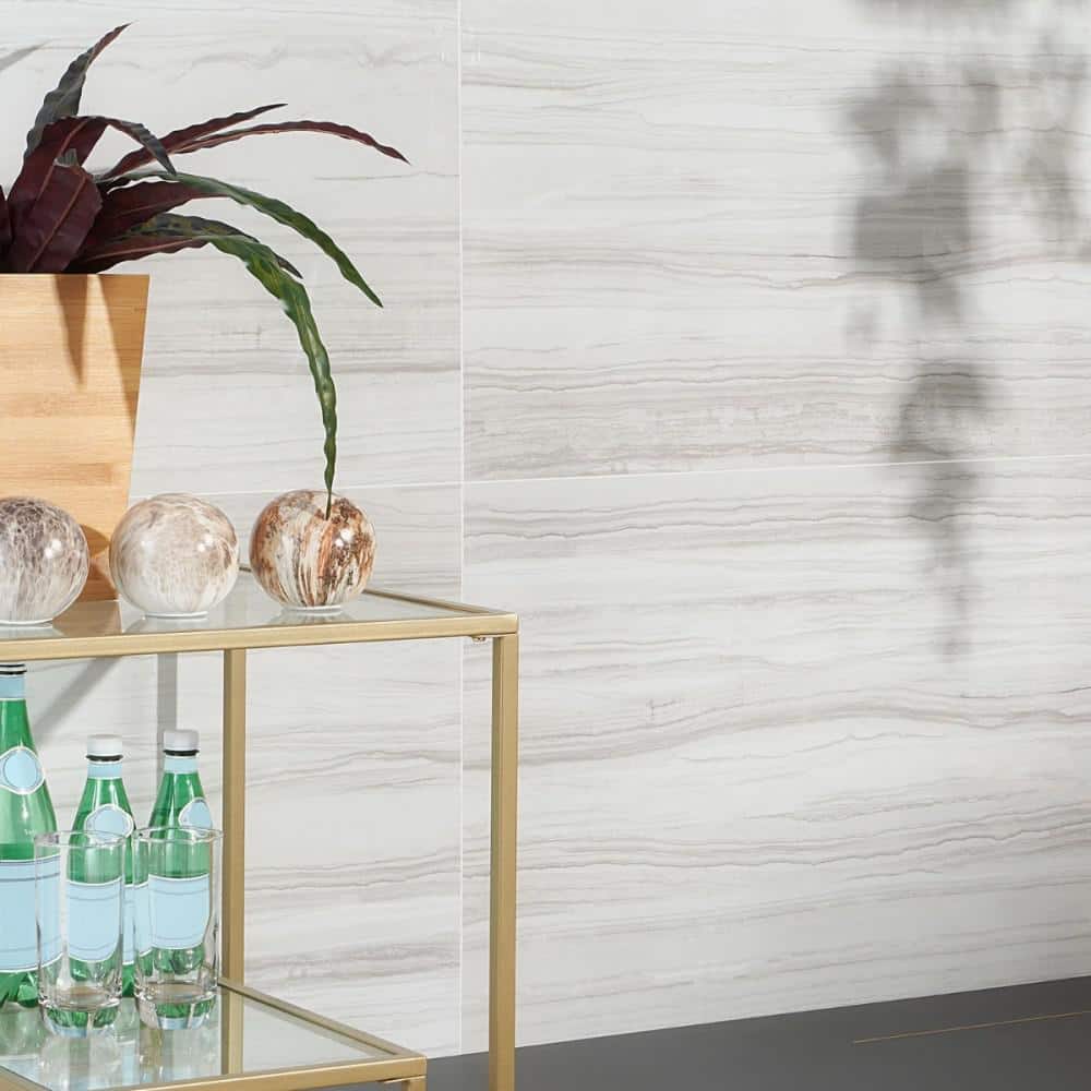 Luminus White Polished Porcelain Large Format Tile