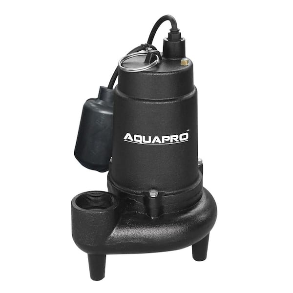 AquaPro 3/4 HP Submersible Sewage Pump with Piggyback Tether Float Switch