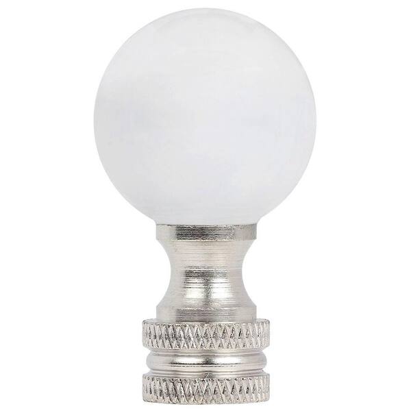 Westinghouse 1-3/4 in. Clear Glass Ball and Brushed Nickel Lamp Finial