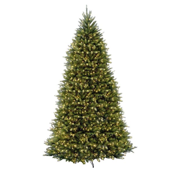 National Tree Company 12 ft. Pre-Lit Dunhill Fir Hinged Artificial Christmas Tree with Clear Lights