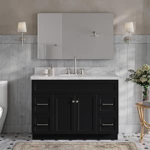 Hamlet 48 in. W x 21.5 in. D x 34.5 in. H Freestanding Bath Vanity Cabinet Only in Black