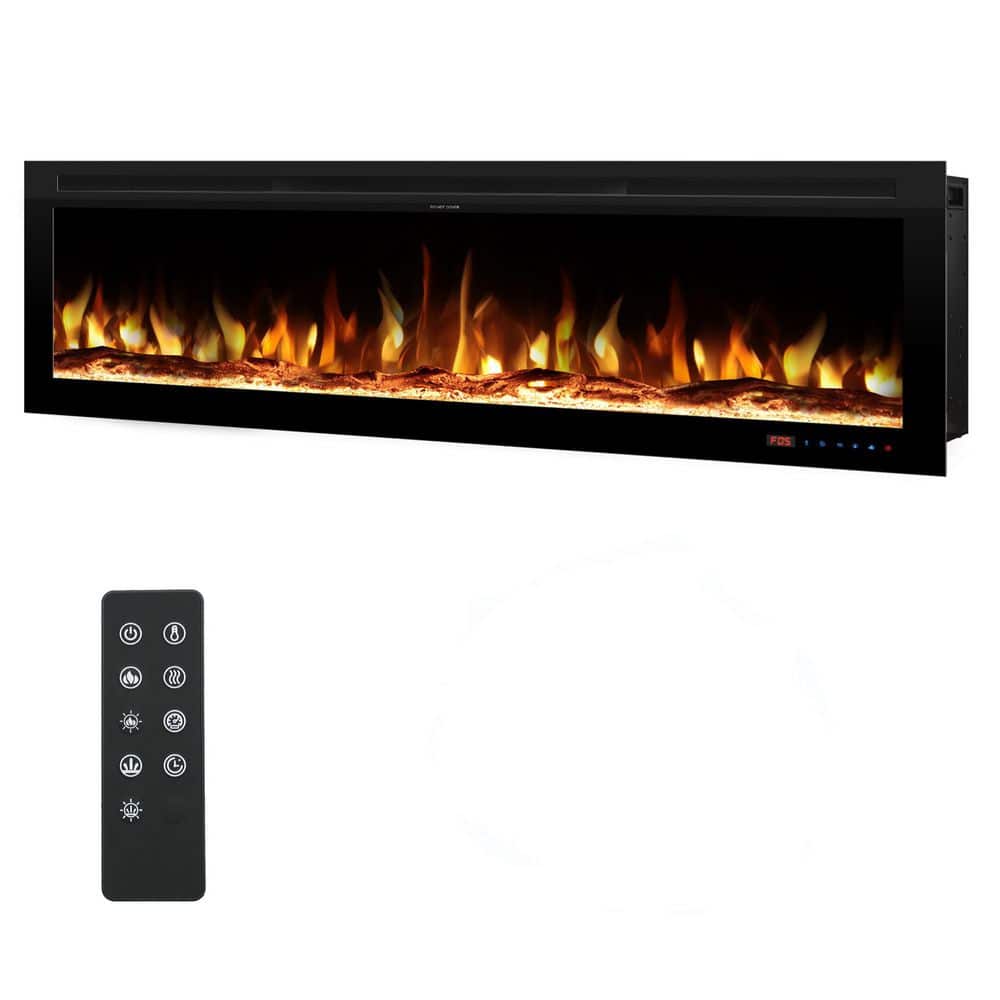 50 in. Electric Fireplace Inserts, with Mixed Flame Colors, Brightness and Speed Adjustment, Timer, Thermostat, Black price history on PriceWatchPro