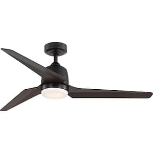 Upshur 52 in. Indoor/Outdoor Integrated LED Antique Bronze Transitional Ceiling Fan with Remote for Living Room