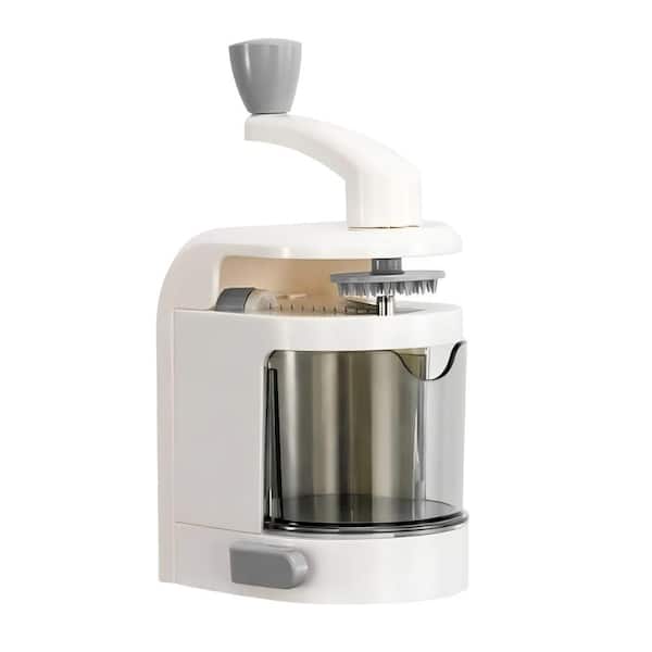 4-in-1 Rotary Plastic Vegetable Spiralizer, Manual Slicer with Stainless Steel Blades, Compact Safe Food Prep Tool