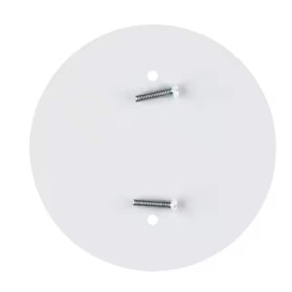 4.75 in. Round White Ceiling Outlet Box Concealer for 3 in. and 4 in. Outlet Boxes