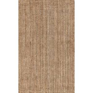 Pata Hand Woven Chunky Jute Natural 6 ft. x 9 ft. Area Rug