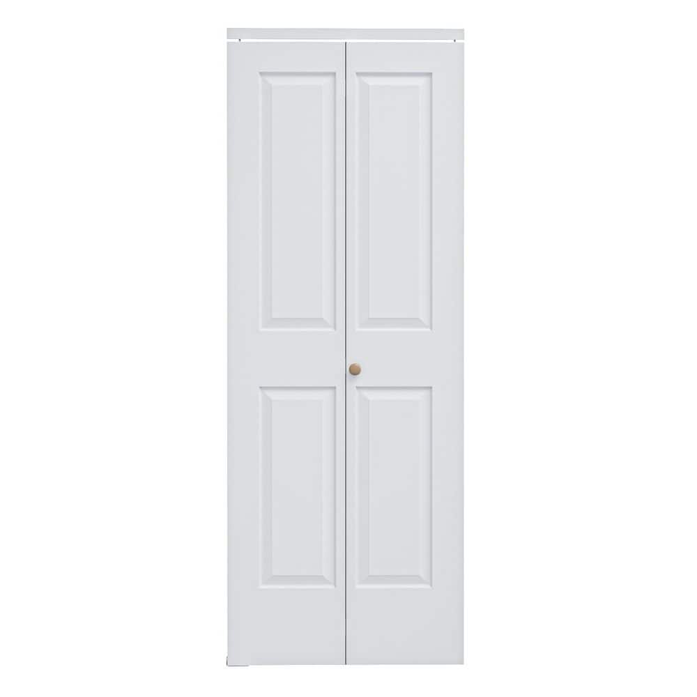 28 in. x 80 in. 4-Panel White Primed Hollow Core MDF Composite Closet Bi-Fold Door with Hardware price history on PriceWatchPro