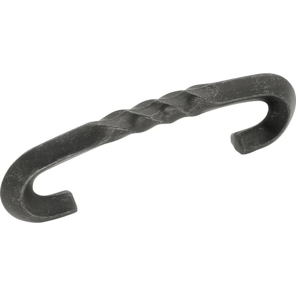 HICKORY HARDWARE Charleston Blacksmith 3 in. Black Iron Cabinet Center-to-Center Pull