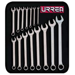 12-Point Satin Combination Chrome Wrench Set (15-Piece)
