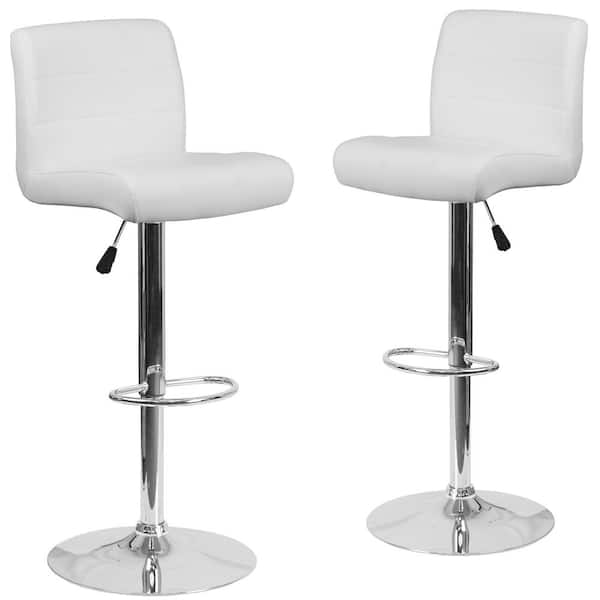 Carnegy Avenue 44.75 in. White Bar Stool (Set of 2)