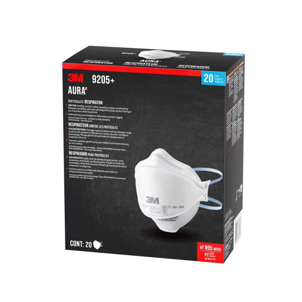 【新品】3M Aura 9205+ N95マスク 100枚セット バラ売りOK white-3m-face-masks-9205pp-20-