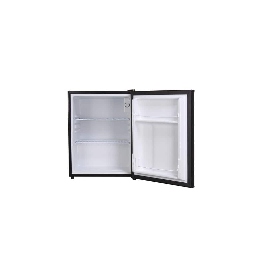 Compact Black Freestanding Smart Refrigerator with Reversible Door