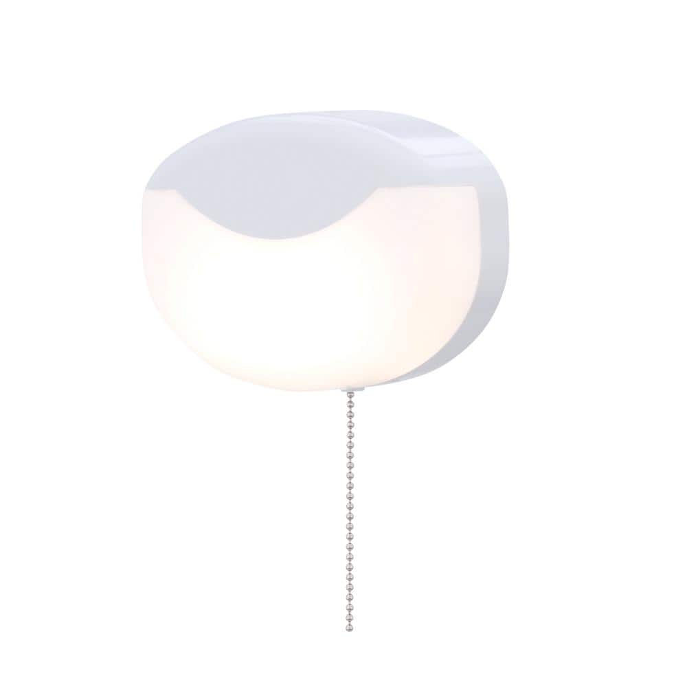 Sleek Matte White 7" LED Flush Mount Closet Light with Pull Chain