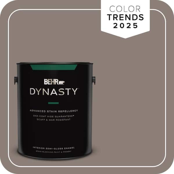 1 gal. #HDC-NT-27B Wild Truffle One-Coat Hide Semi-Gloss Enamel Interior Stain-Blocking Paint & Primer
