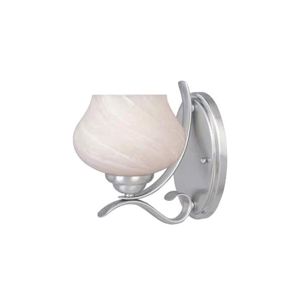 Designers Fountain Cairo Collection 1-Light Satin Platinum Wall Sconce