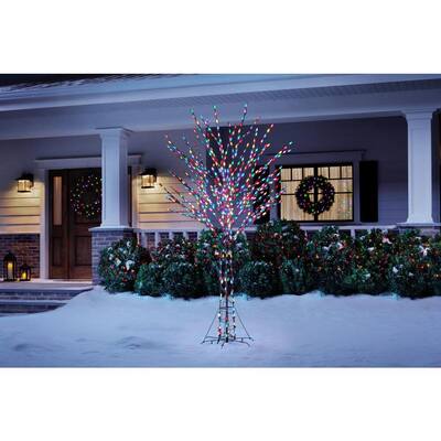 8 ft Giant-Sized LED Pre-Lit Bare Branch Tree with 700 Multi Color Lights