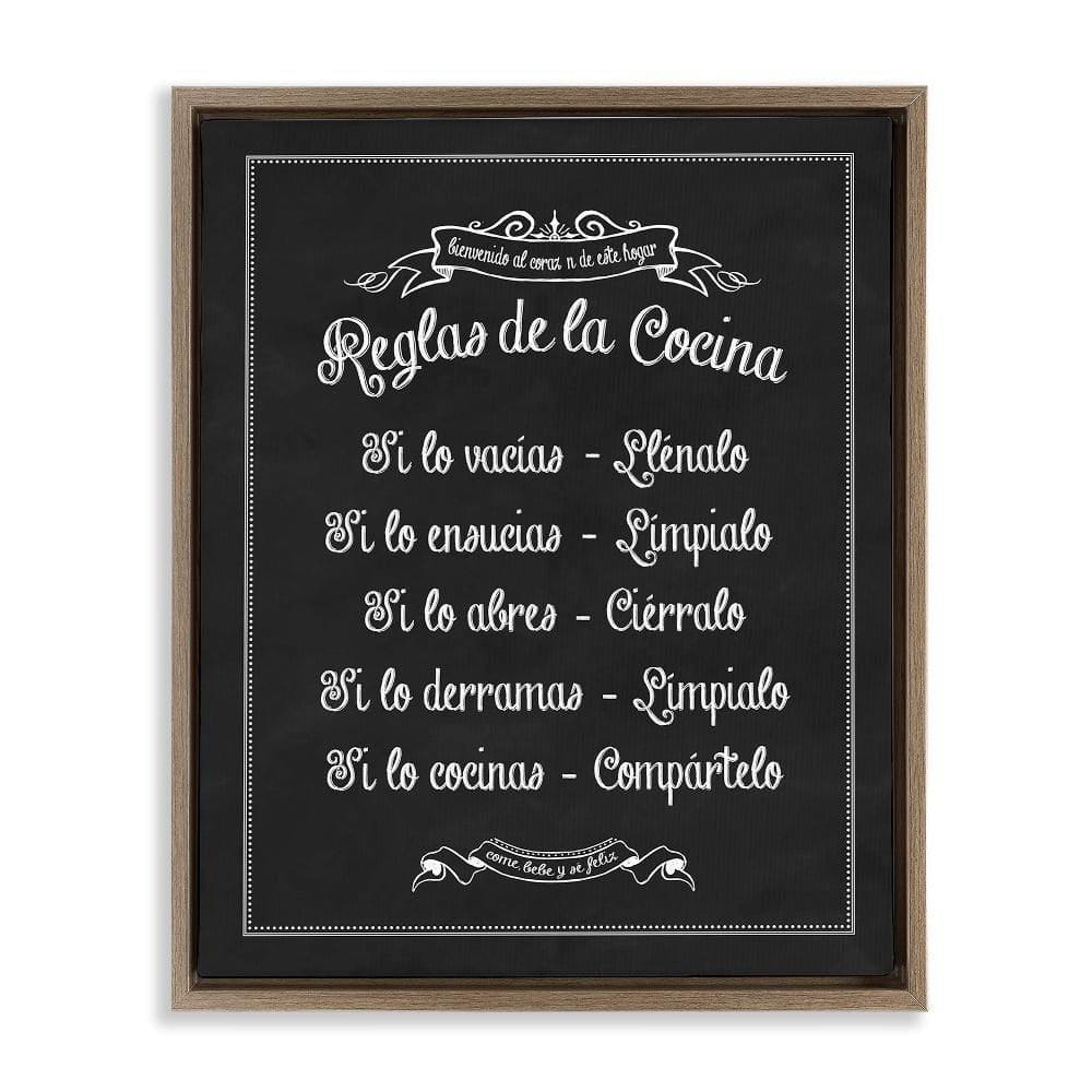Kitchen Rules by Lettered and Lined Brown Floater Frame Food Graphic Art Print 21 in. x 17 in. price history on PriceWatchPro