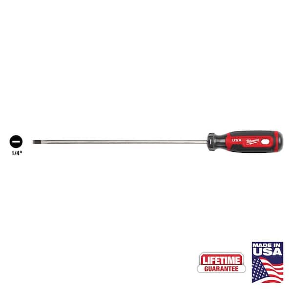 Milwaukee 10 in. x 1/4 in. Cabinet Screwdriver with Cushion Grip