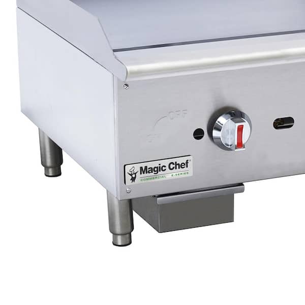 Magic Chef 24 in. Commercial 4-Burner Countertop Gas Hotplate in Stainless  Steel M24HP - The Home Depot