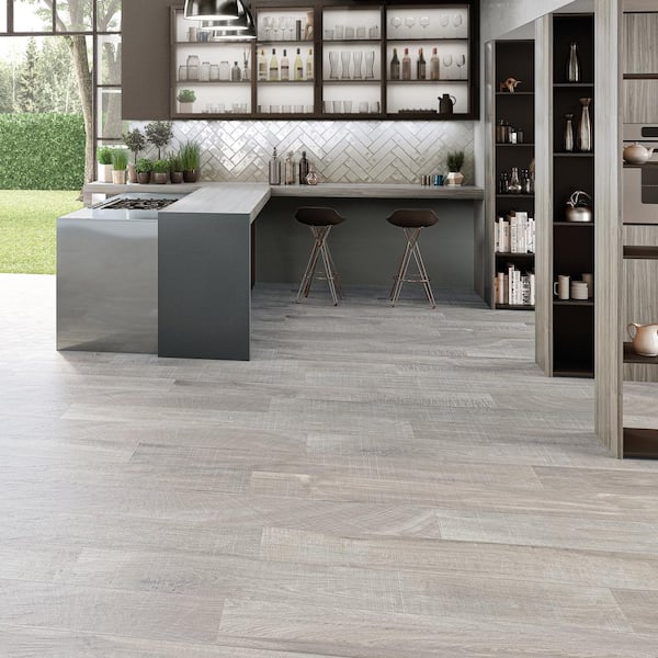 Ivy Hill Tile Mulberry 6-Pack Walnut 8-in x 48-in Matte Porcelain Wood Look Floor and Wall Tile