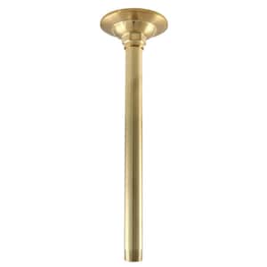 Ceiling 10 in. Shower Arm with Flange in Brushed Brass