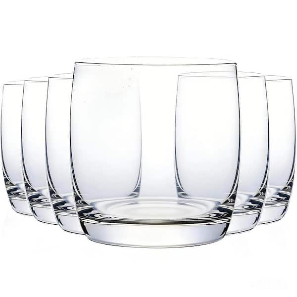12.5 oz. Drinking Glasses for Scotch, Cocktail, Whisky and Juice, Transparent Rocks Glasses, Dishwasher Safe, Set of 6