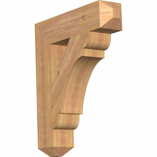 Ekena Millwork 5.5 in. x 30 in. x 26 in. Western Red Cedar Olympic Craftsman Smooth Bracket