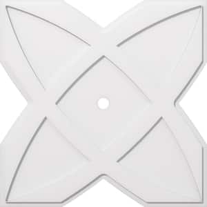 1 in. P X 12-1/2 in. C X 36 in. OD X 2 in. ID Titus Architectural Grade PVC Contemporary Ceiling Medallion