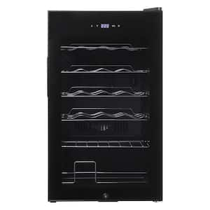 24-Bottle Wine Cooler Refrigerator, Freestanding Wine Fridge with Glass Door