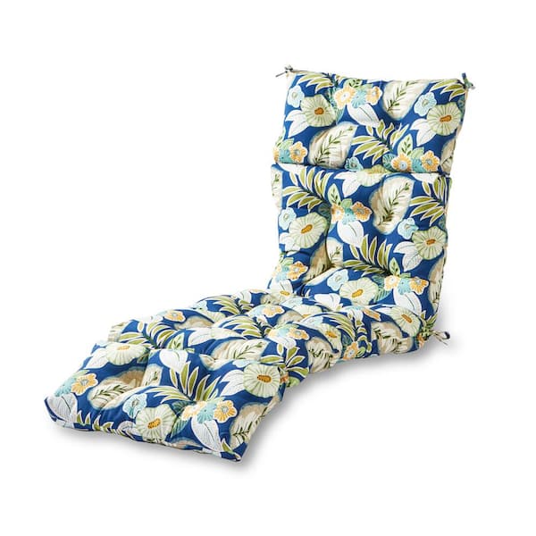 Greendale Home Fashions Marlow Floral Outdoor Chaise Lounge Cushion