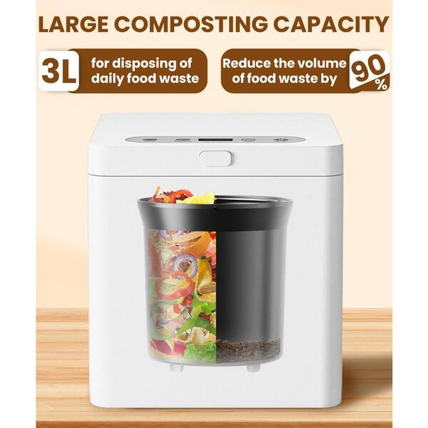 thumbnail interactive-video image 1 of IDOO 3L Electric Kitchen Composter | Smart Countertop Food Waste Recycler | Odorless Compost Machine With Carbon Filter 1 of 2