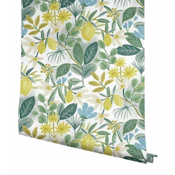 RIFLE PAPER CO. 45 sq. ft. Amalfi Peel and Stick Wallpaper PSW1318RL - The  Home Depot