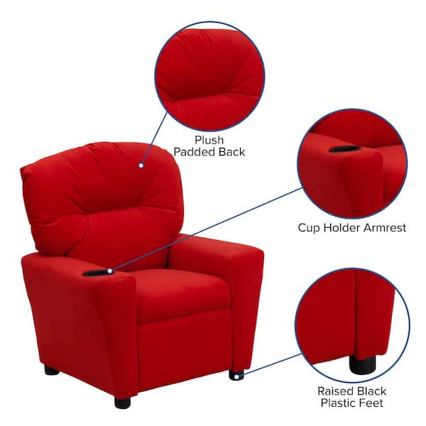 Hodedah recliner with 2 cup online holders