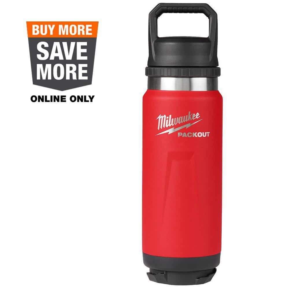 Milwaukee PACKOUT Red 24 oz. Insulated Bottle W/Chug Lid