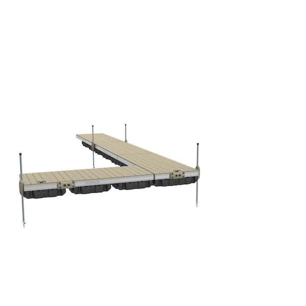 4'x40' Aluminum Floating Dock Kit w/ Resin Top-4 Sections