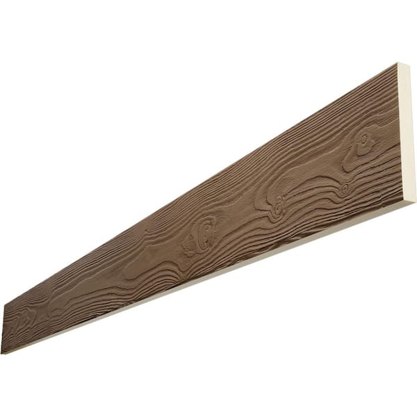 Ekena Millwork Endurathane 1 in. H x 12 in. W x 8 ft. L Sandblasted Honey Wheat Faux Wood Beam Plank