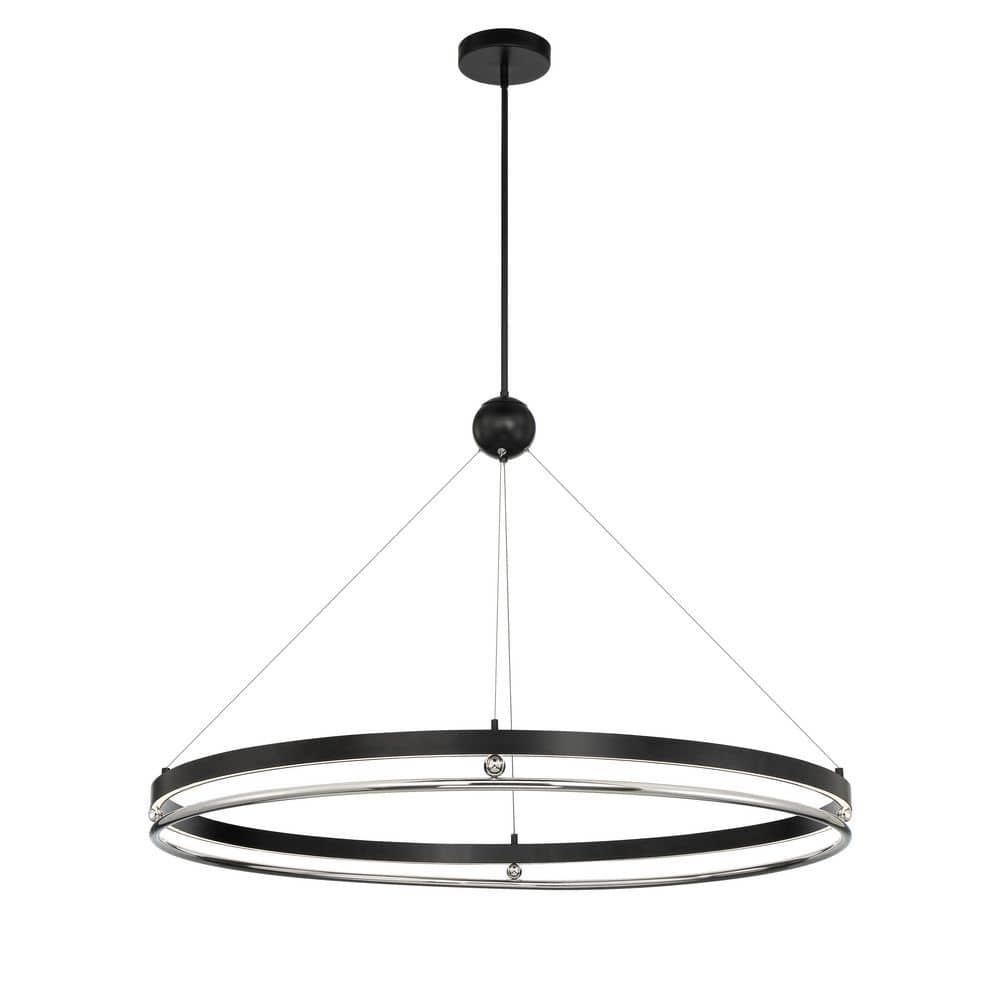 Coal and Polished Nickel 49" LED Pendant Light