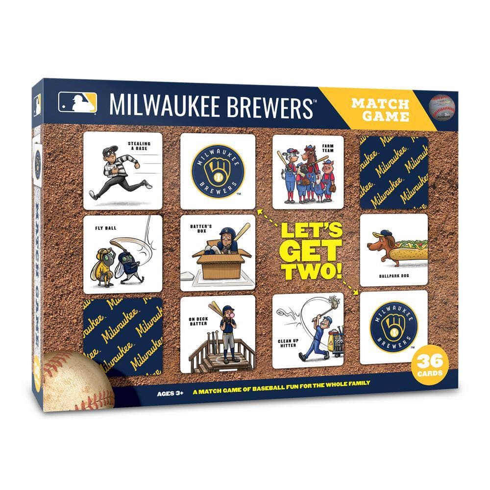 MLB Milwaukee Brewers Licensed Memory Match Game