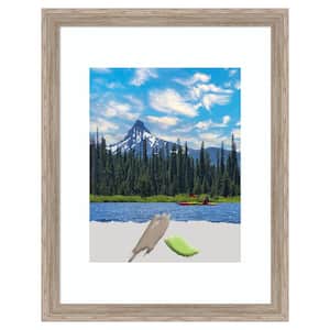 Hardwood Wedge Whitewash Wood Picture Frame Opening Size 11 x 14 in. (Matted To 8 x 10 in.)