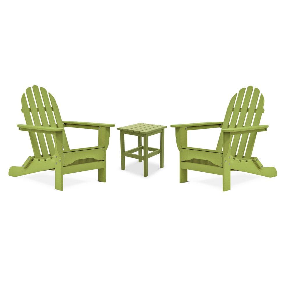 Icon Lime Green Recycled Plastic Adirondack Chair with Side Table (2-Pack) price history on PriceWatchPro