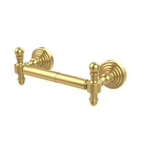 Retro Wave Collection Double Post Toilet Paper Holder in Polished Brass
