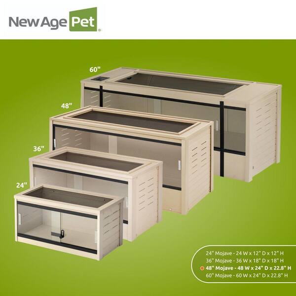 New Age Pet Mojave 48 in. ECOFLEX Reptile Lounge in Maple EHRML17